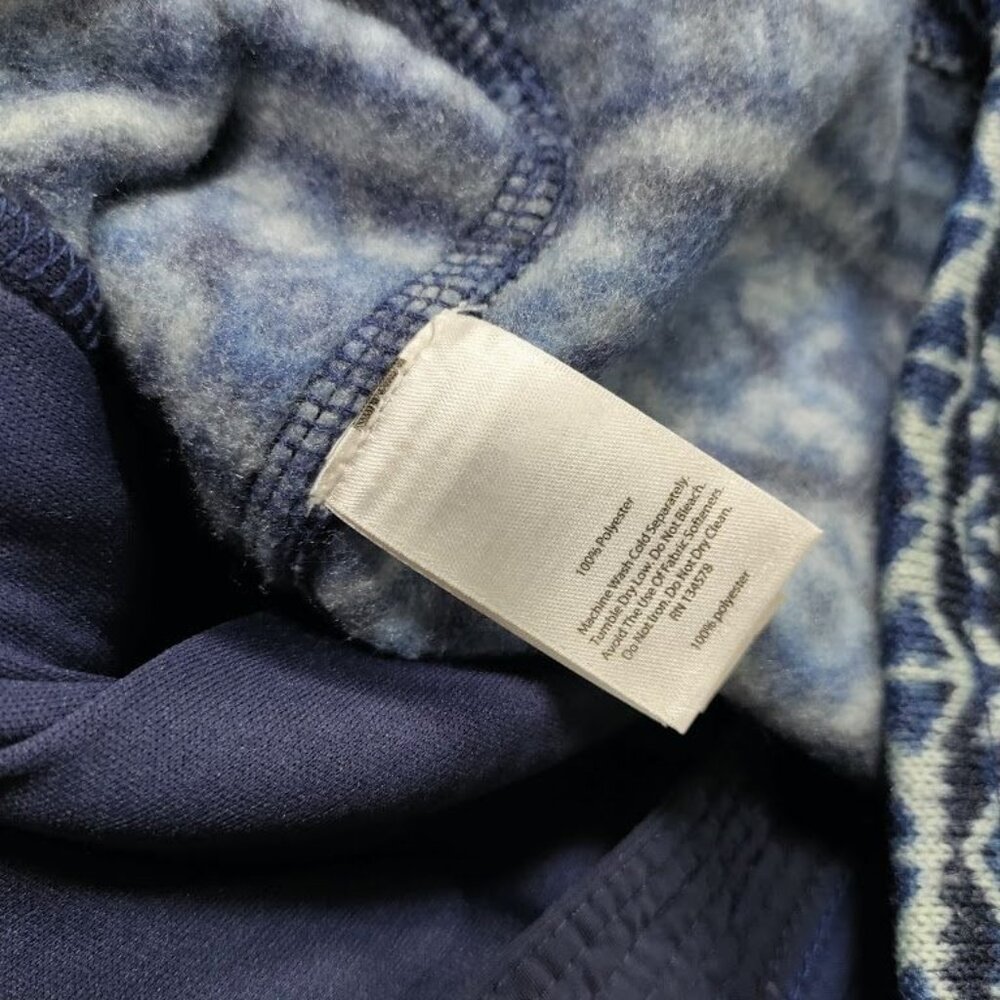 Vineyard Vines Kids Fleece Baselayer Printed Fair Isle Full Zip Sweater Blue 7 - Picture 6 of 9